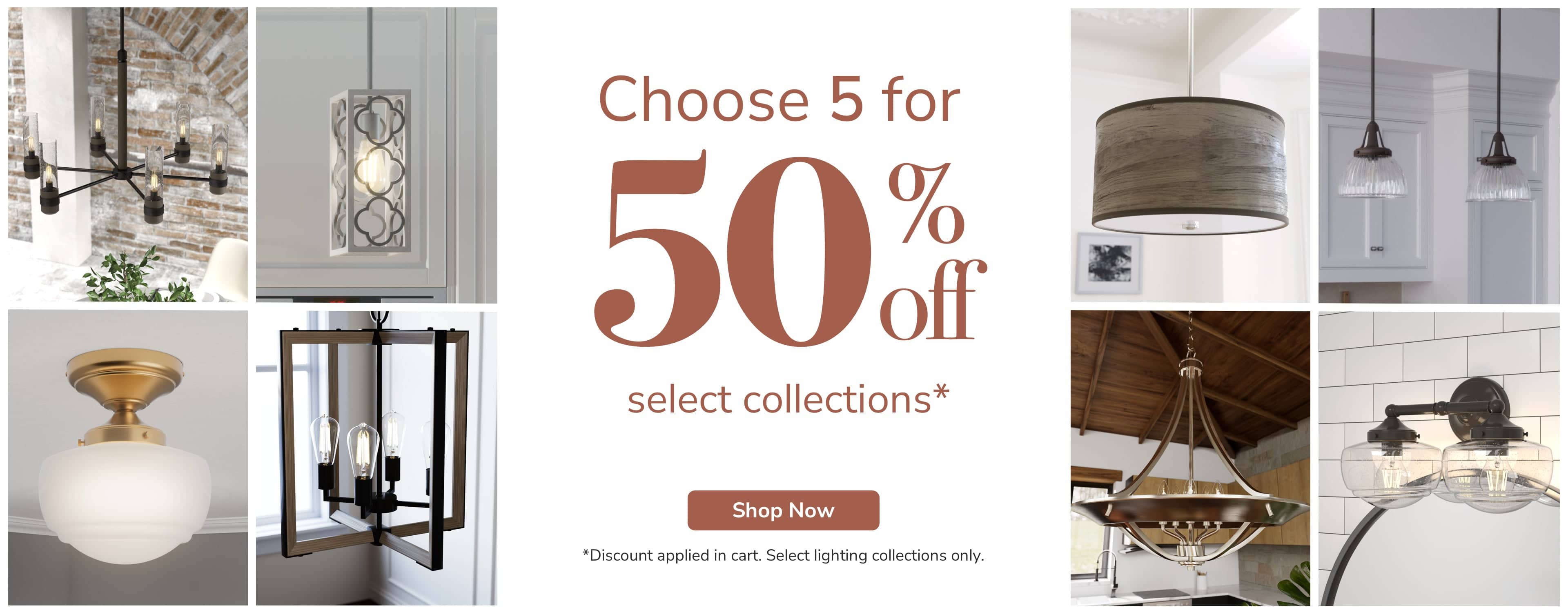Choose 5 for 50% Off Select Collections. Shop Now.