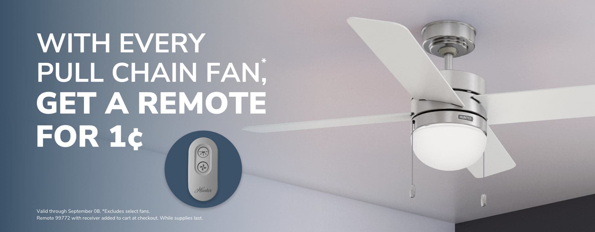 With Every Pull Chain Fan, Get a Remote for $0.01