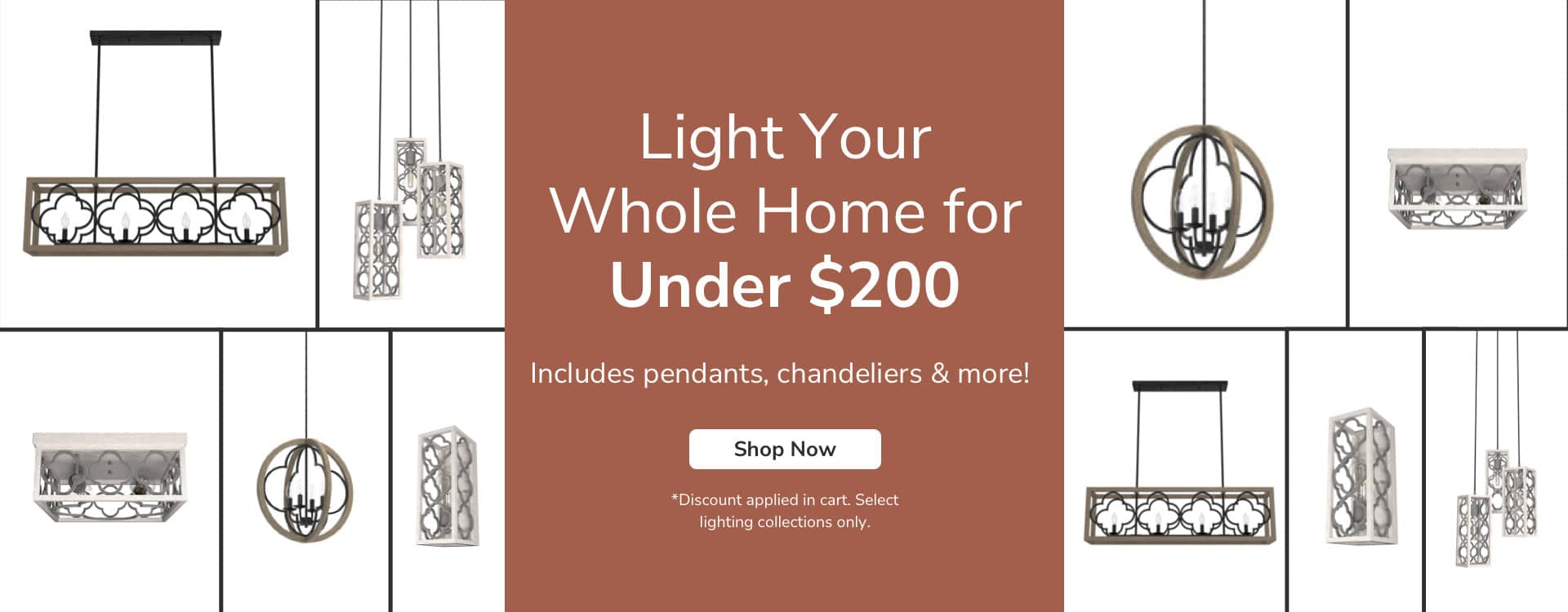 Light Your Whole Home for Under $200. Includes pendants, chandeliers & more! Shop Now.