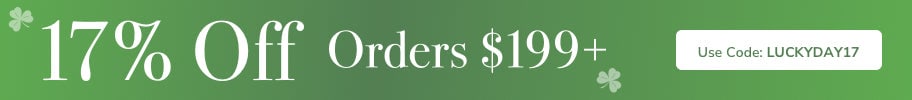 17% Off Orders $199+ with code LUCKYDAY17