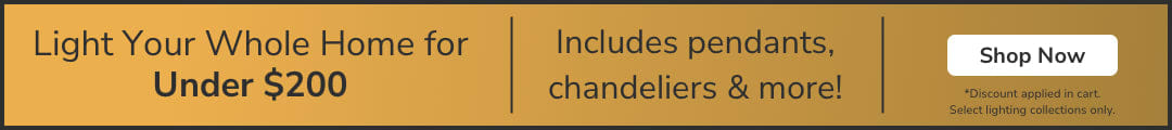Light Your Whole Home for Under $200. Includes pendants, chandeliers & more! Shop Now.