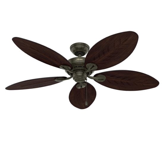 Bayview outdoor ceiling fan in provencal gold finish