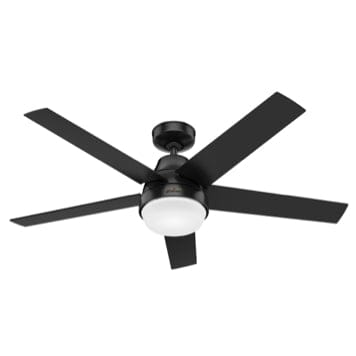 Ventilador de techo Aerodyne en acabado negro mate
