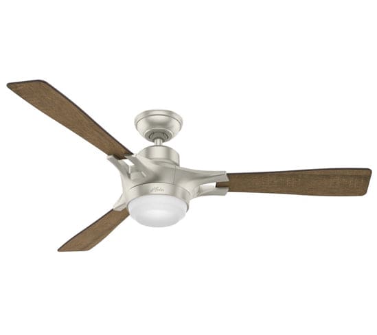SIMPLEconnect Signal ceiling fan in matte nickel finish