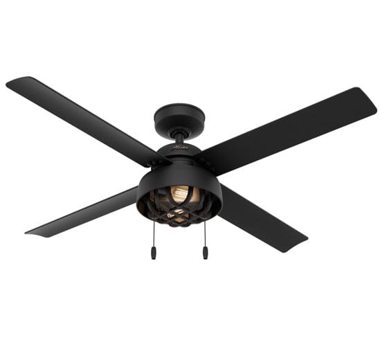 Spring Mill ceiling fan in matte black finish