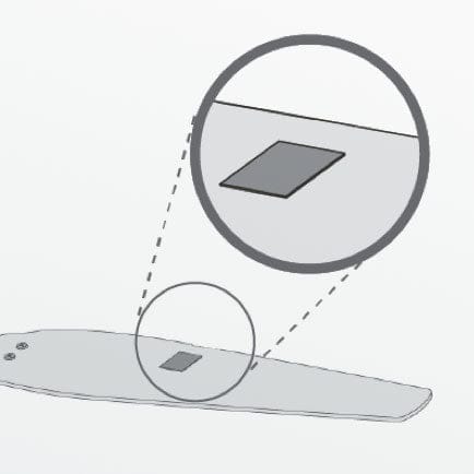 ceiling fan blade with balance weight illustration