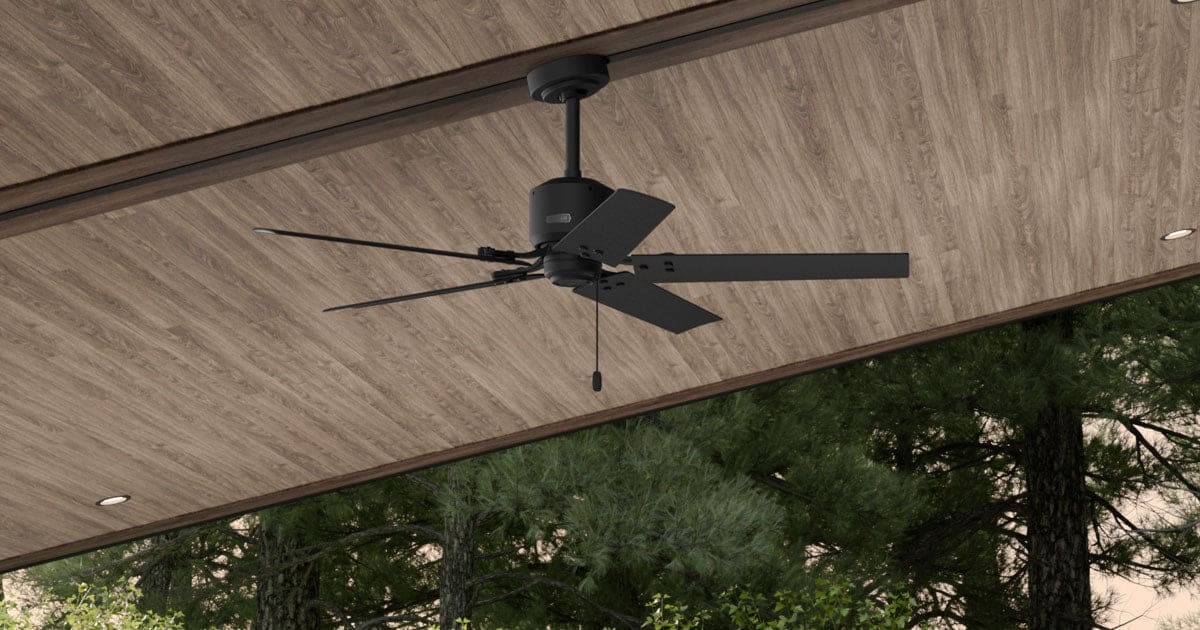 Windbound ceiling fan