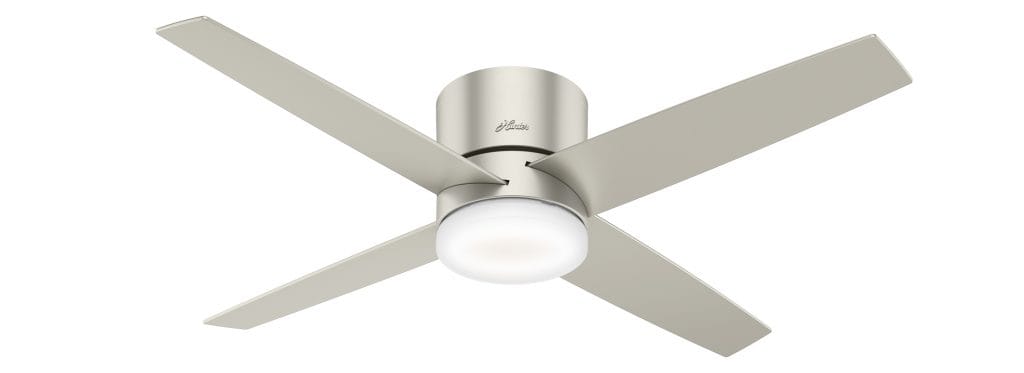 Advocate Hunter low profile ceiling fan that works with Apple HomeKit, Amazon Alexa, and the Google Assistant