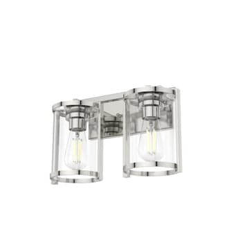 Astwood 2 Light Vanity Lighting Hunter Polished Nickel - Clear 