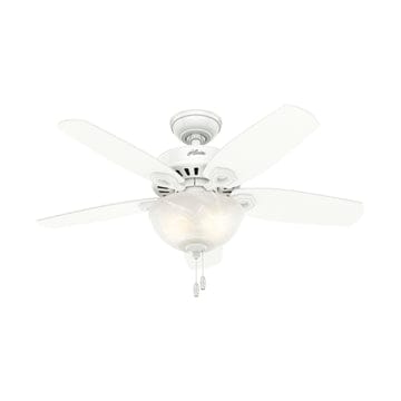 Builder Swirled Marble with Light 42 inch Ceiling Fans Hunter Snow White - Snow White 