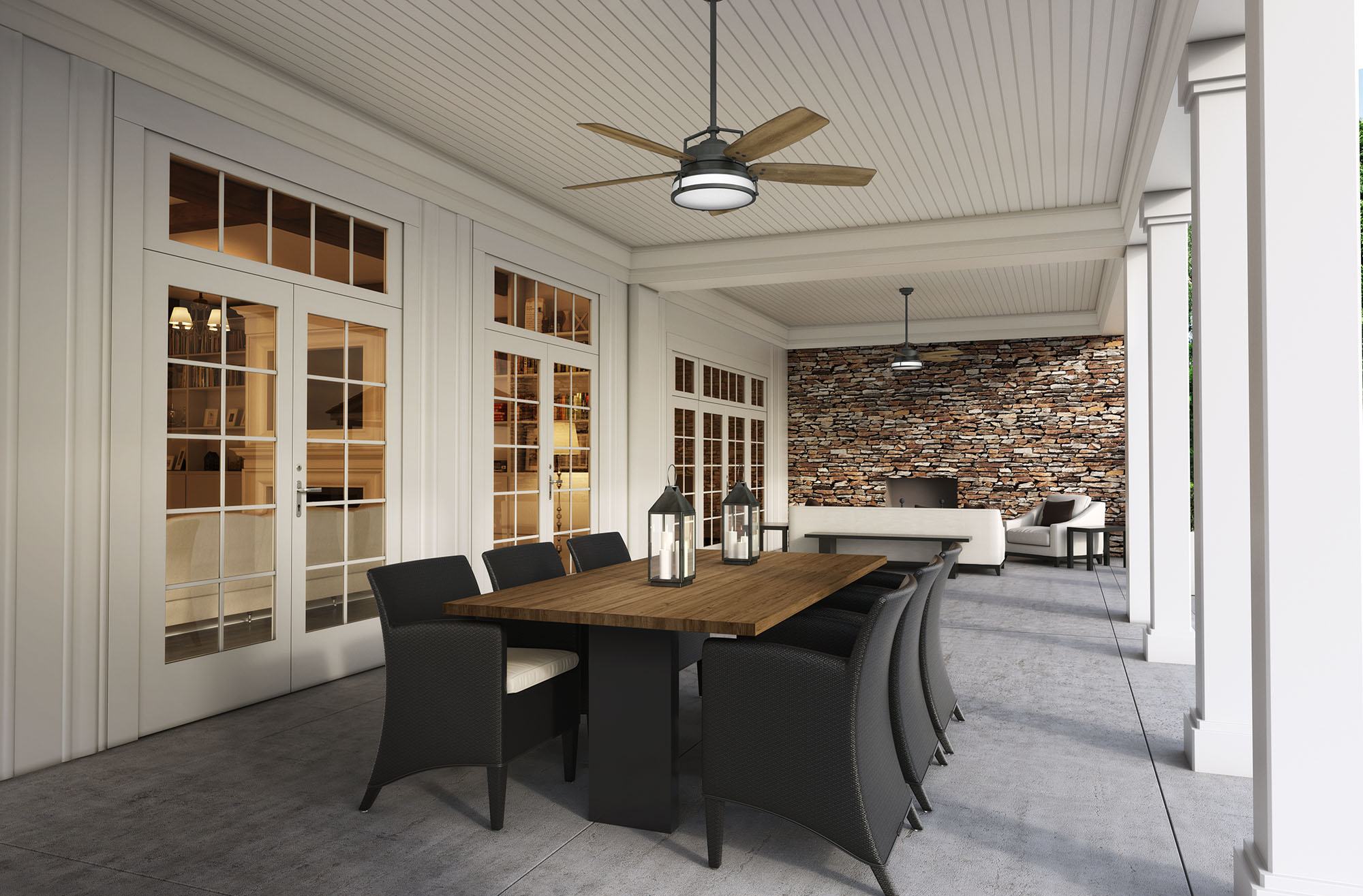 Casablanca Fan Company Caneel Bay outdoor ceiling fan on Fixer Upper