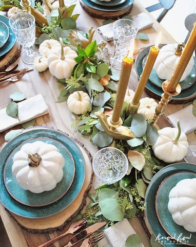 Coastal Thanksgiving decor