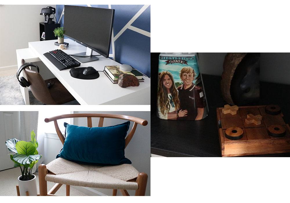 collage of accent images from gameroom, Huntervention