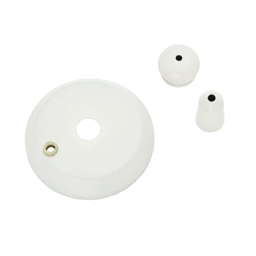 Cottage White Cap and Finial - 99128 Ceiling Fan Accessories Hunter Cottage White 