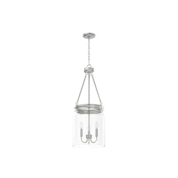 Devon Park 3 Light Pendant Lighting Hunter Brushed Nickel - Clear 
