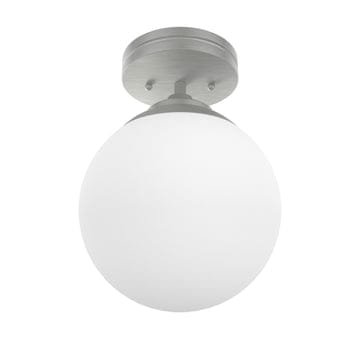 Hepburn 1 Light Semi-Flush Mount Lighting Hunter Brushed Nickel - Cased White 