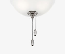 Ceiling fan light globe and pull chains