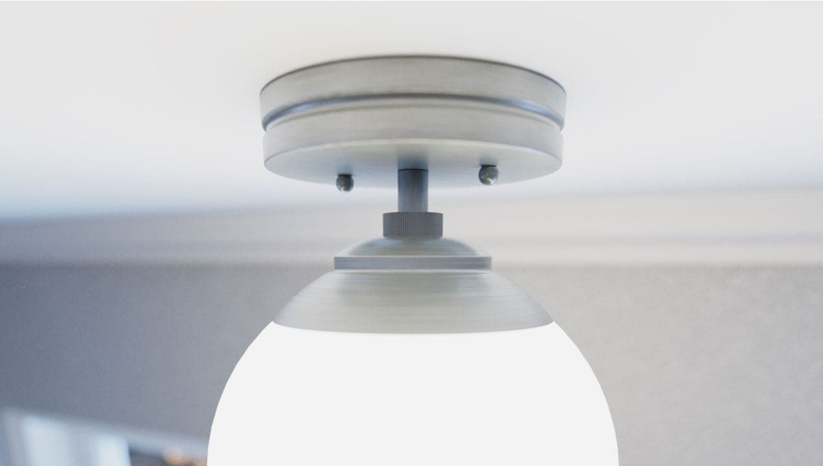 How to install a semi-flush mount light photo