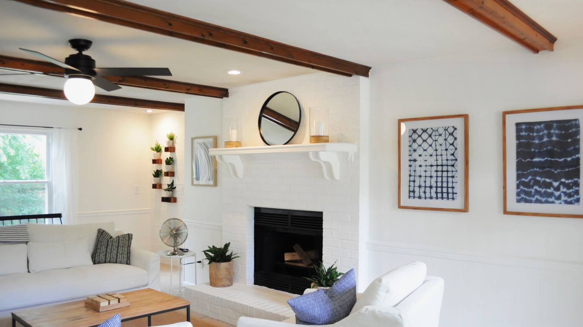 Huntervention Virginia Beach coastal rustic living room