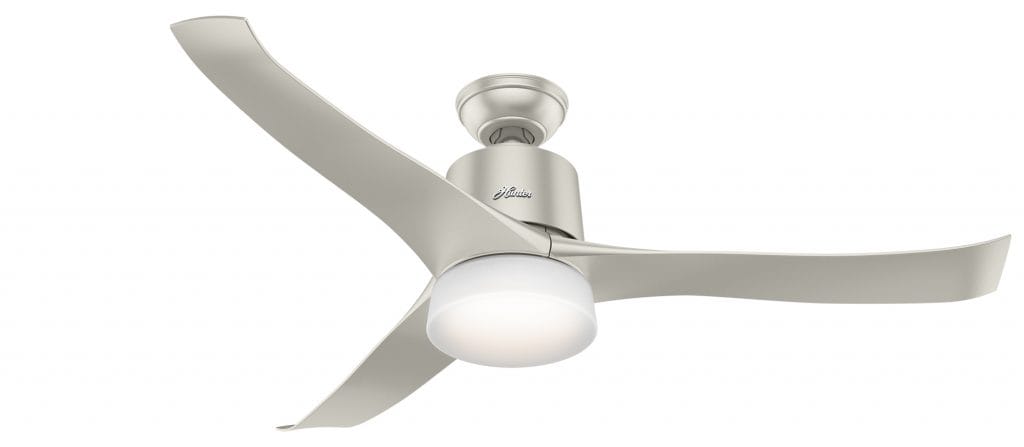 Hunter Symphony modern silver wifi ceiling fan with LED light