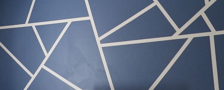 DIY geometric accent wall
