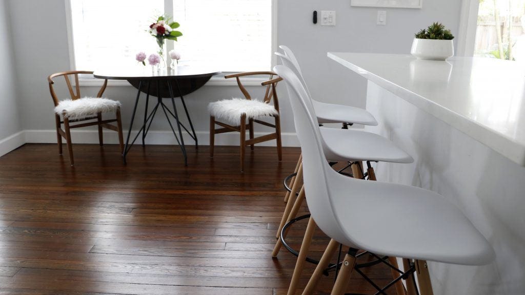 Huntervention Palm Springs in kitchen and breakfast nook