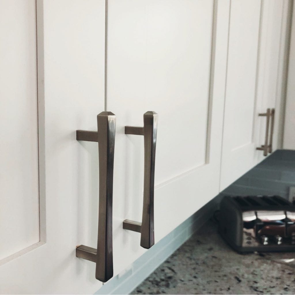 up close image of cabinet handles