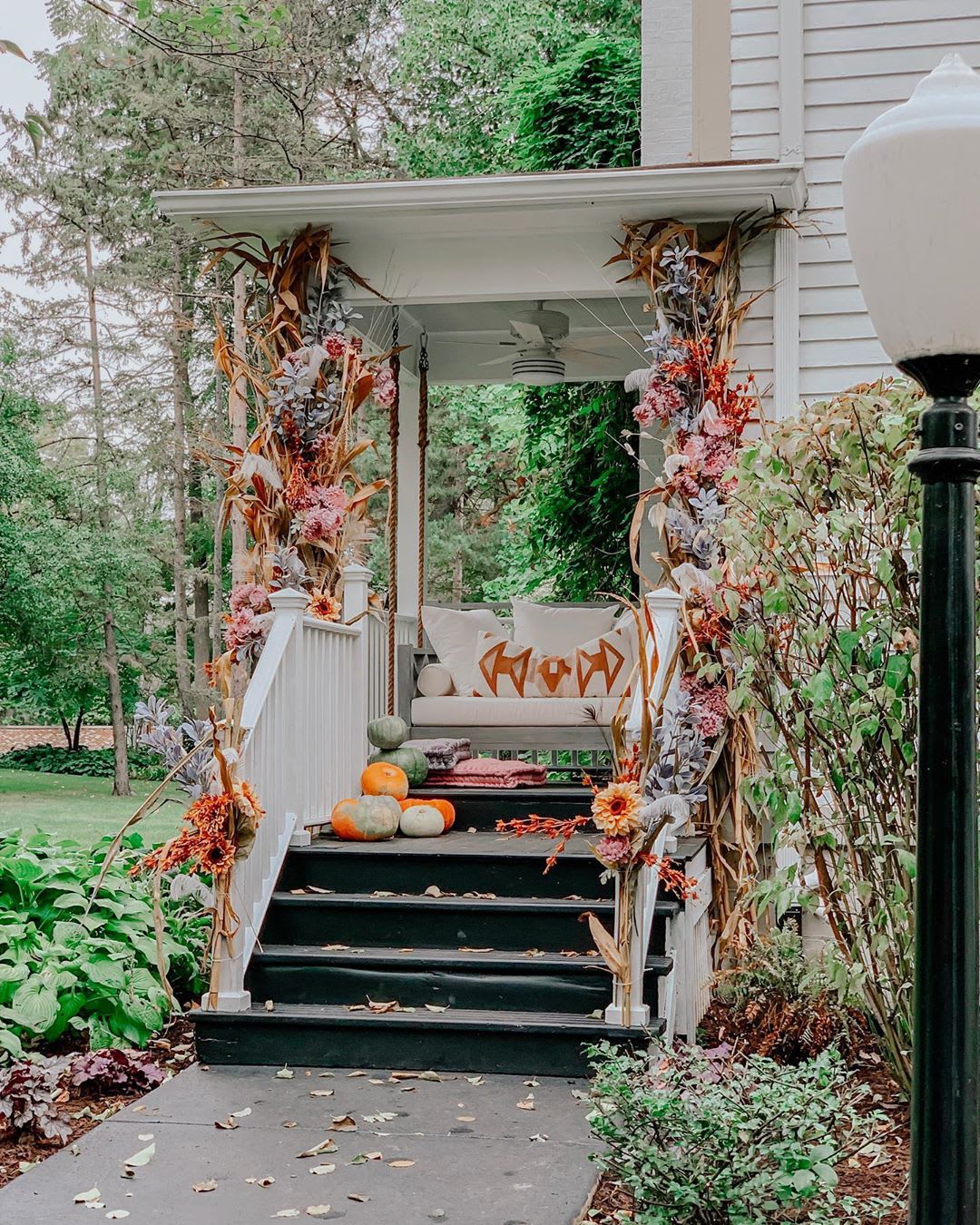 Cedar Key on Halloween decorated porch