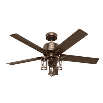 Lawndale Outdoor with LED Light 52 inch Ceiling Fans Hunter Satin Bronze - Satin Bronze 