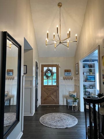 Sunjai 2 Tier Chandelier in Entryway