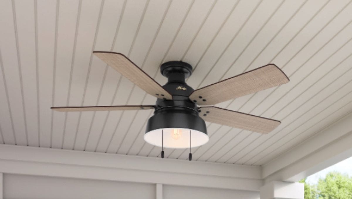 ceiling fan without blades spinning