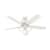 48 inch Belfield With LED Ceiling Fans Hunter Fresh White - Bleached Grey Pine 