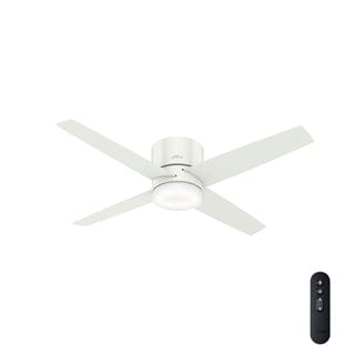Advocate Low Profile with LED Light 54 Inch Ceiling Fans Hunter Fresh White - Fresh White 
