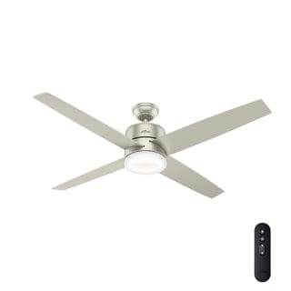 Advocate with LED Light 60 Inch Ceiling Fans Hunter Matte Nickel - Matte Nickel 
