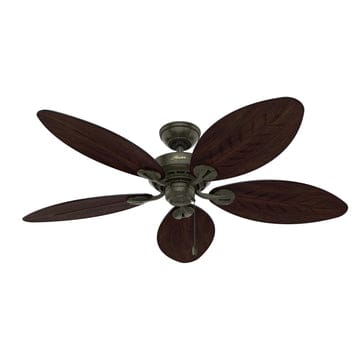 Bayview Outdoor 54 inch Ceiling Fans Hunter Provencal Gold - Antique Dark 