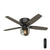 Bennett Low Profile Smoked with Light 52 inch Ceiling Fans Hunter Matte Black - Greyed Walnut 