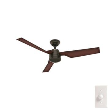 Cabo Frio Outdoor 52 inch Ceiling Fans Hunter New Bronze - Coffee Beech 