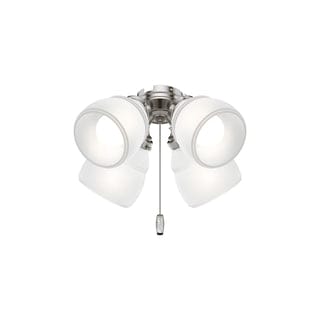 Three-Light Brushed Nickel Fitter - 99136 Ceiling Fan Accessories Hunter Brushed Nickel 