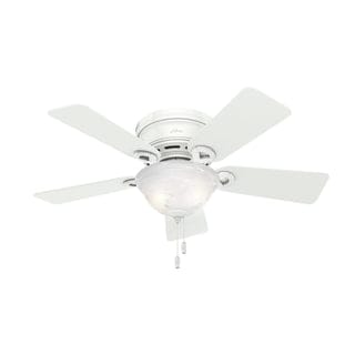 Conroy Low Profile with Light 42 inch Ceiling Fans Hunter Snow White - Snow White 