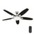 Contempo II with LED Light 54 inch Ceiling Fans Hunter Brushed Nickel - Burnt Walnut 