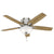 Donegan Low Profile Satin Nickel and Frosted with LED Light 52 inch Ceiling Fans Hunter Brushed Nickel - Distressed Oak 