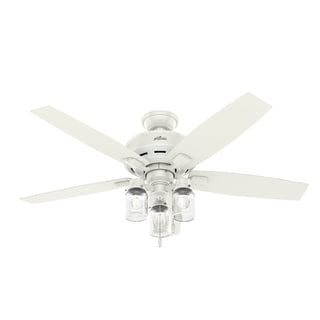 Lincoln with 3 LED Lights 52 inch Ceiling Fans Hunter Fresh White - Fresh White 