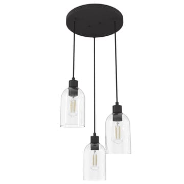 Lochmeade Clear Seeded Glass 3 Light Round Pendant Cluster