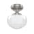 Saddle Creek Shiny Cased White Glass 1 Light Mini Semi Flush Lighting Hunter Brushed Nickel - Cased White 