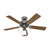 Swanson with LED Light 44 in Ceiling Fans Hunter Matte Silver - Autumn Walnut 