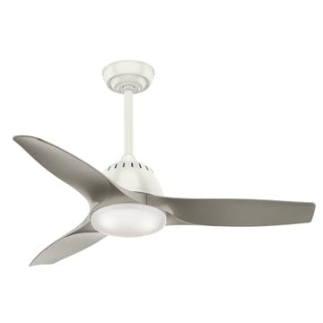 Wisp with LED Light 44 inch Ceiling Fans Casablanca Fresh White - Painted Pewter 