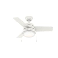 Aker ceiling fan in fresh white finish