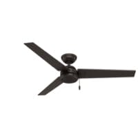 Cassius damp-rated ceiling fan in matte black finish
