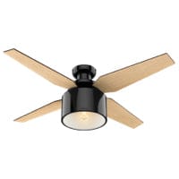 Ventilador de techo Cranbrook en acabado negro brillante