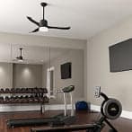 Fitness Room with ceiling fan